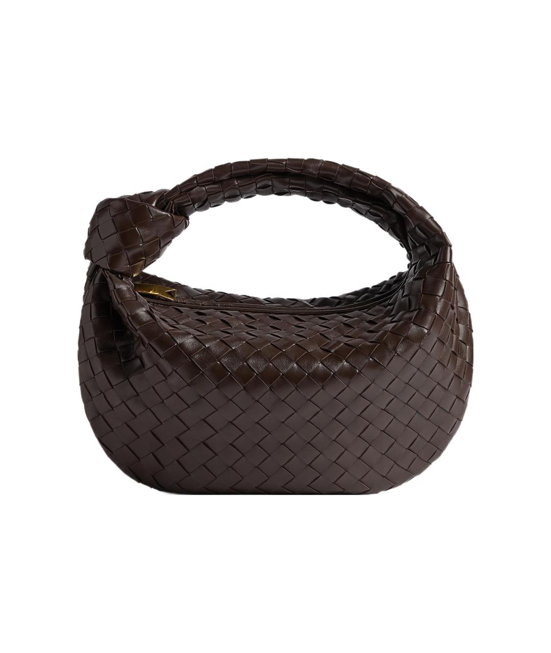 BOTTEGA VENETA Коричневая кожаная сумка с короткими ручками, фото 1