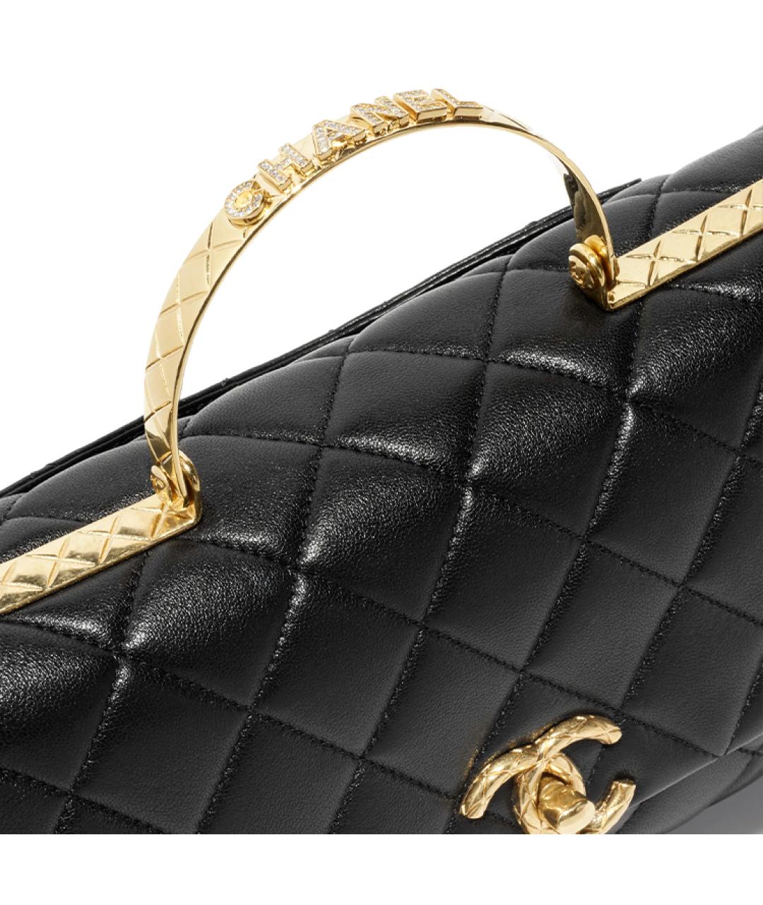 CHANEL Черная кожаная сумка через плечо, фото 3