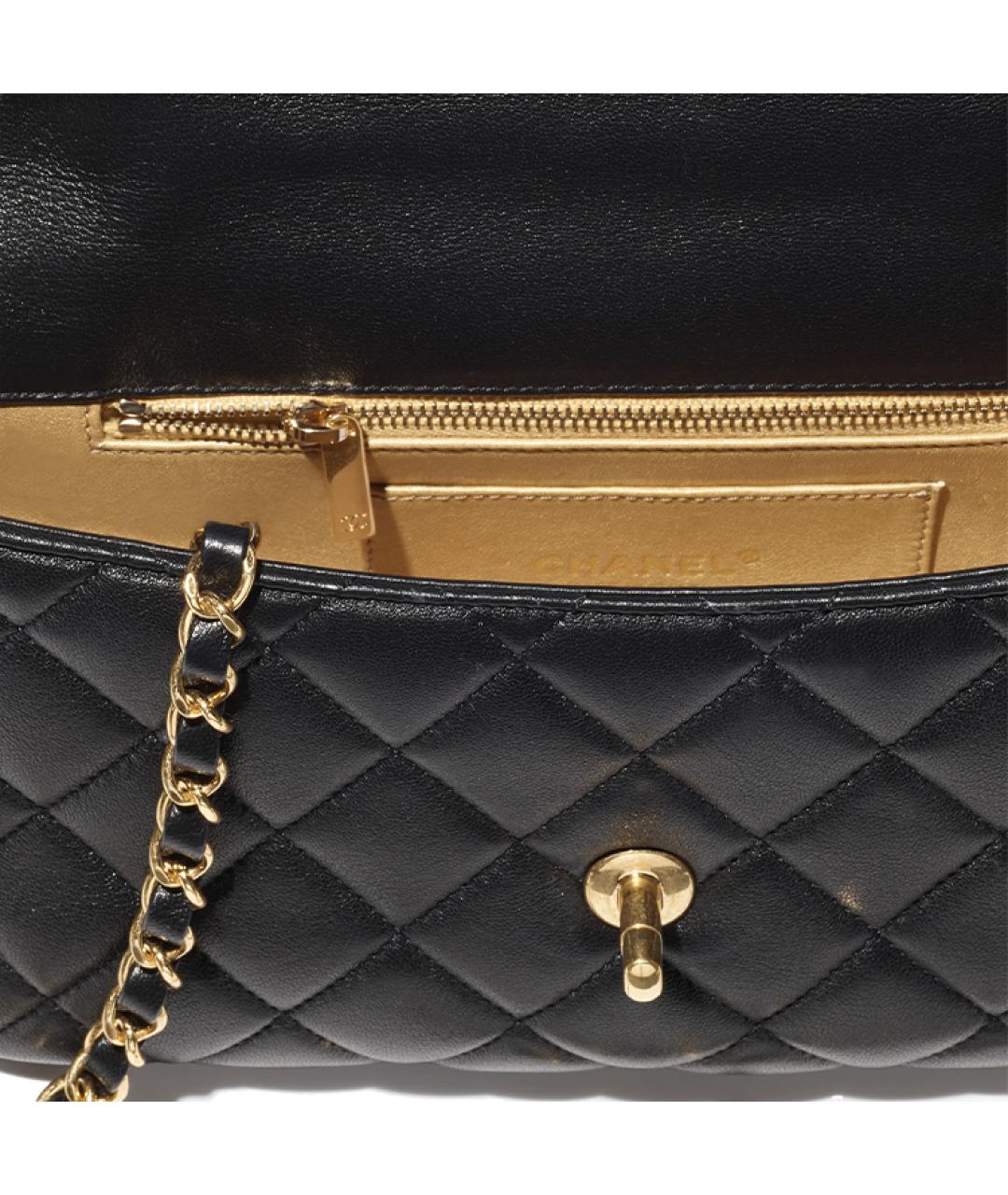 CHANEL Черная кожаная сумка через плечо, фото 4