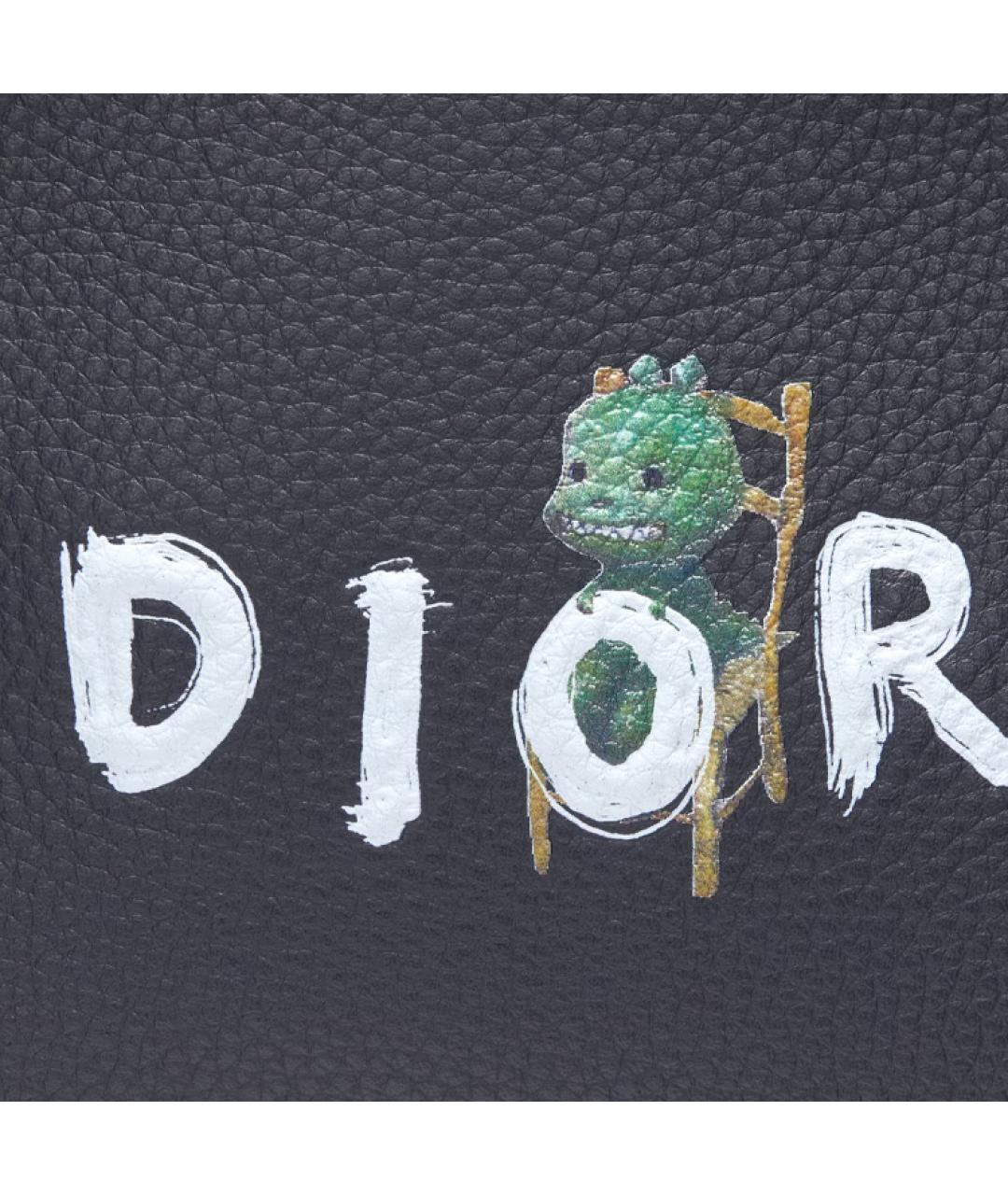 CHRISTIAN DIOR Темно-синяя кожаная барсетка, фото 6