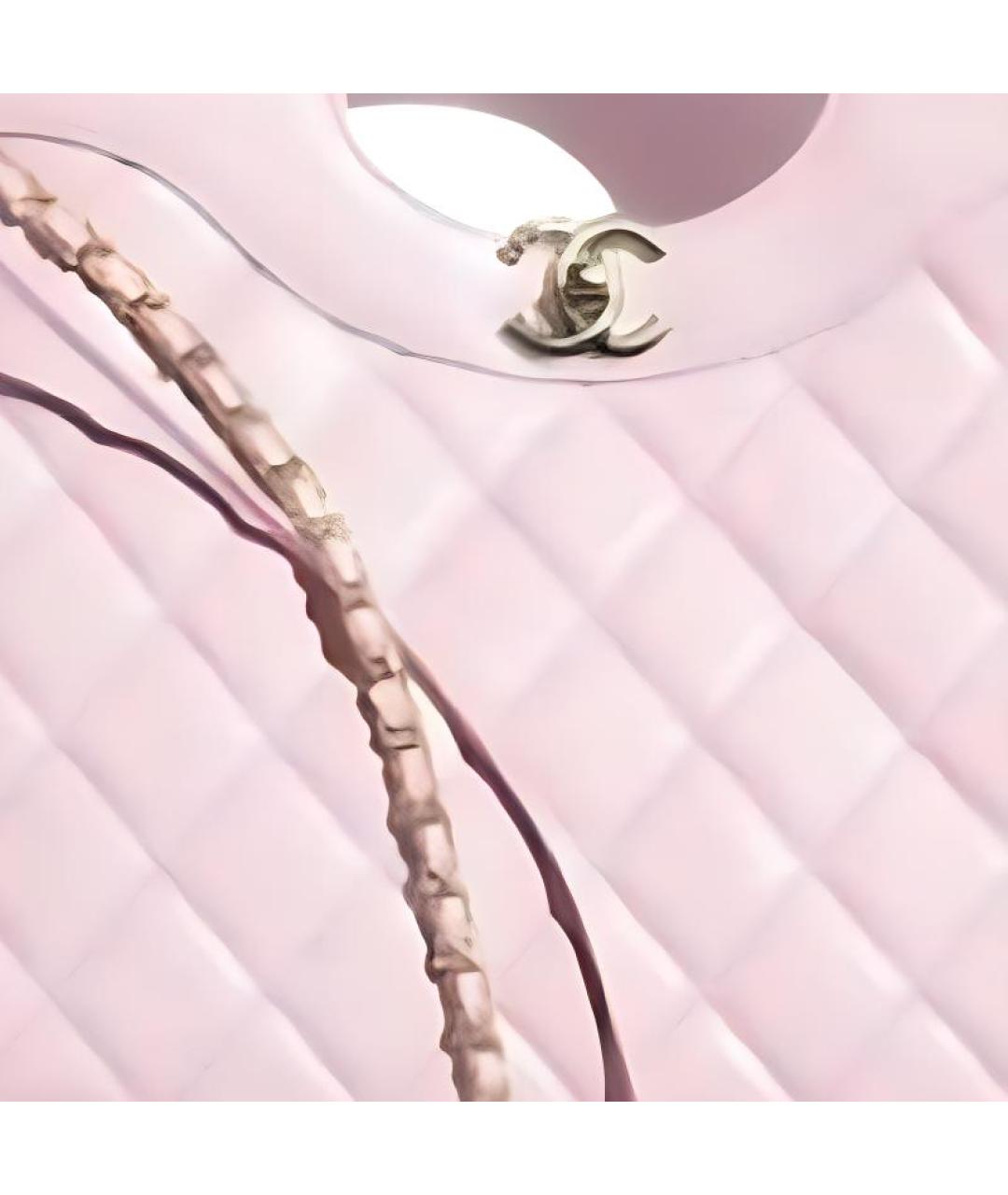 CHANEL Розовая кожаная сумка с короткими ручками, фото 3