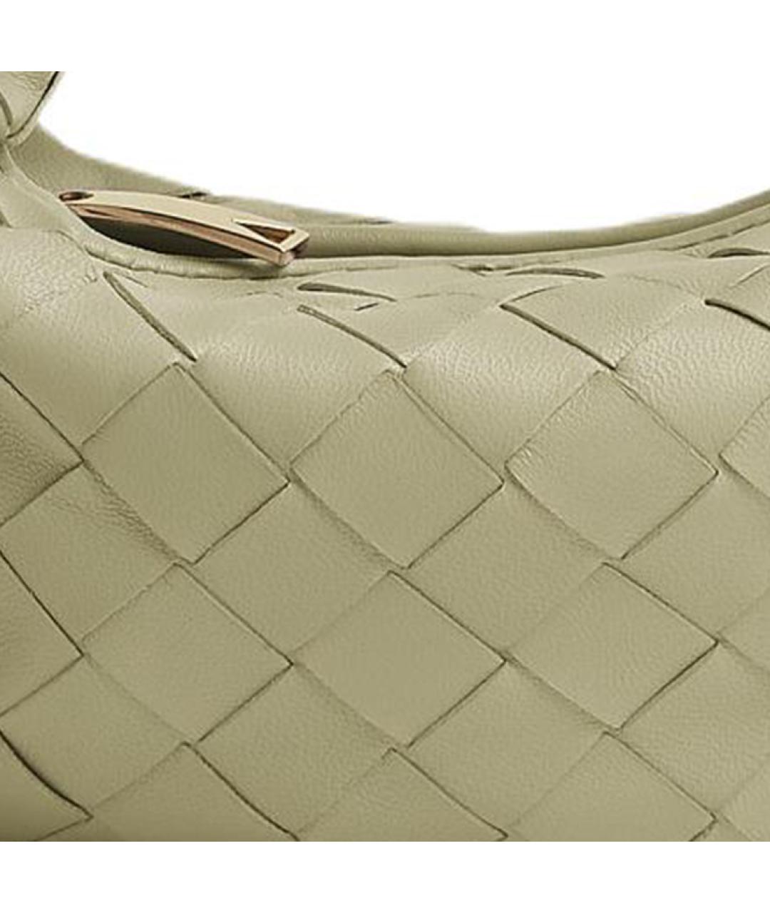 BOTTEGA VENETA Хаки кожаная сумка с короткими ручками, фото 4
