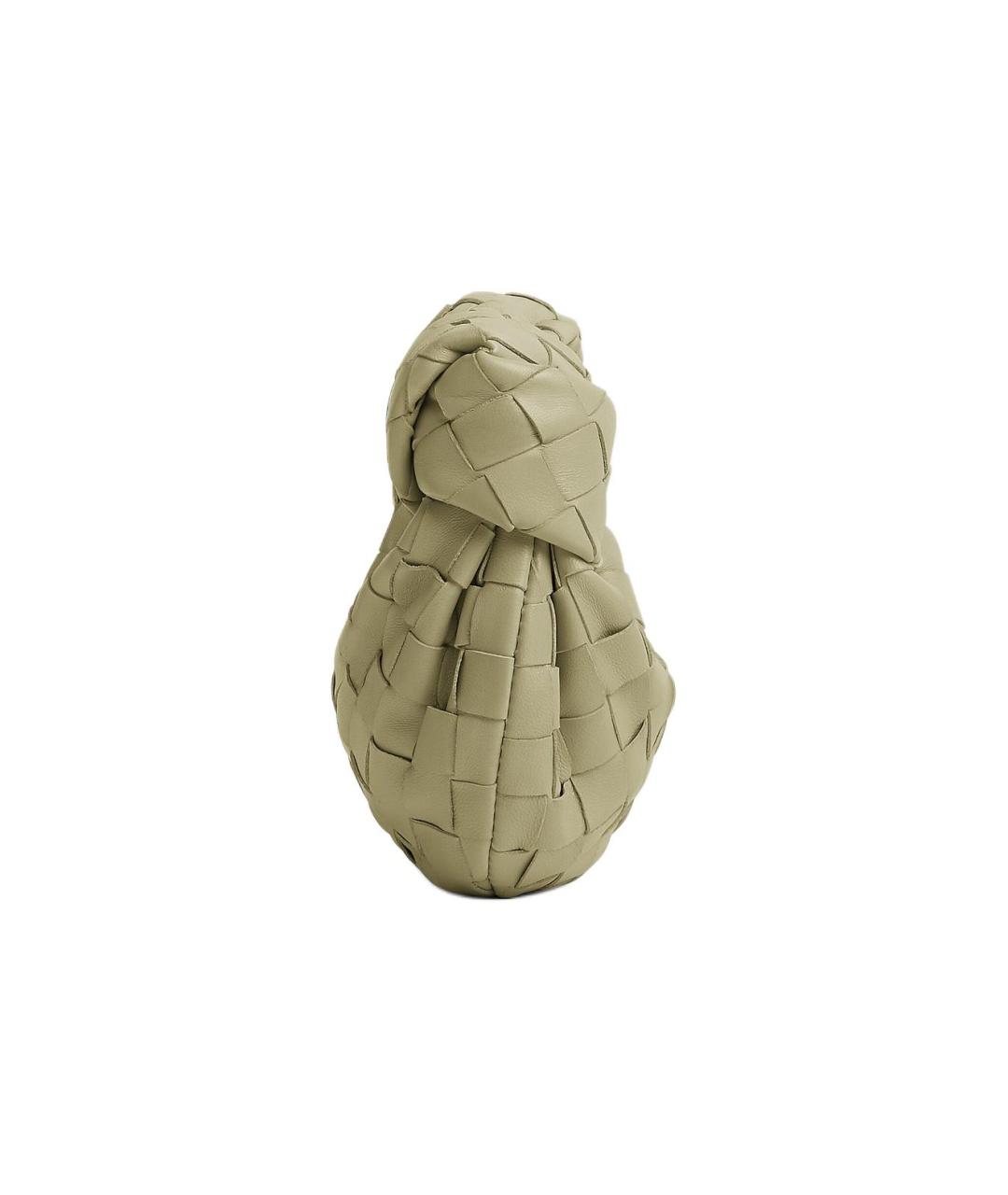 BOTTEGA VENETA Хаки кожаная сумка с короткими ручками, фото 2