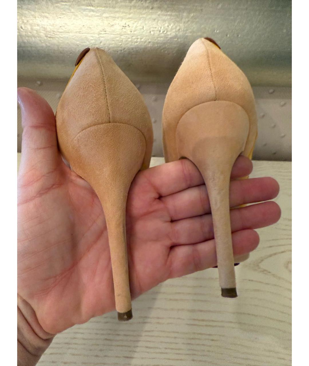 CHARLOTTE OLYMPIA Бежевые кожаные туфли, фото 6