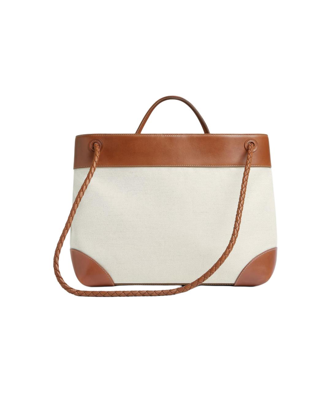 BOTTEGA VENETA Белая сумка с короткими ручками, фото 3