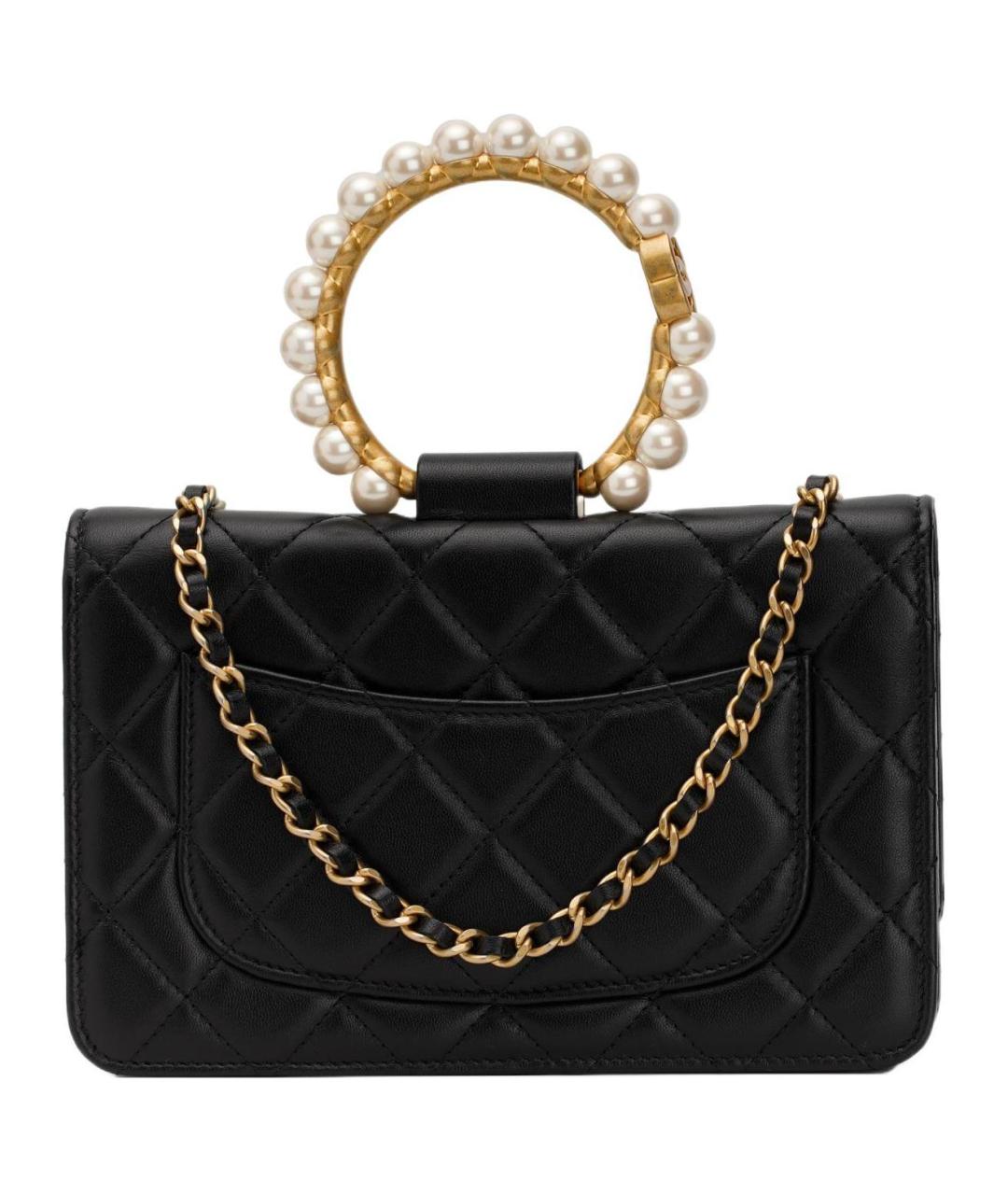 CHANEL Черная кожаная сумка через плечо, фото 3
