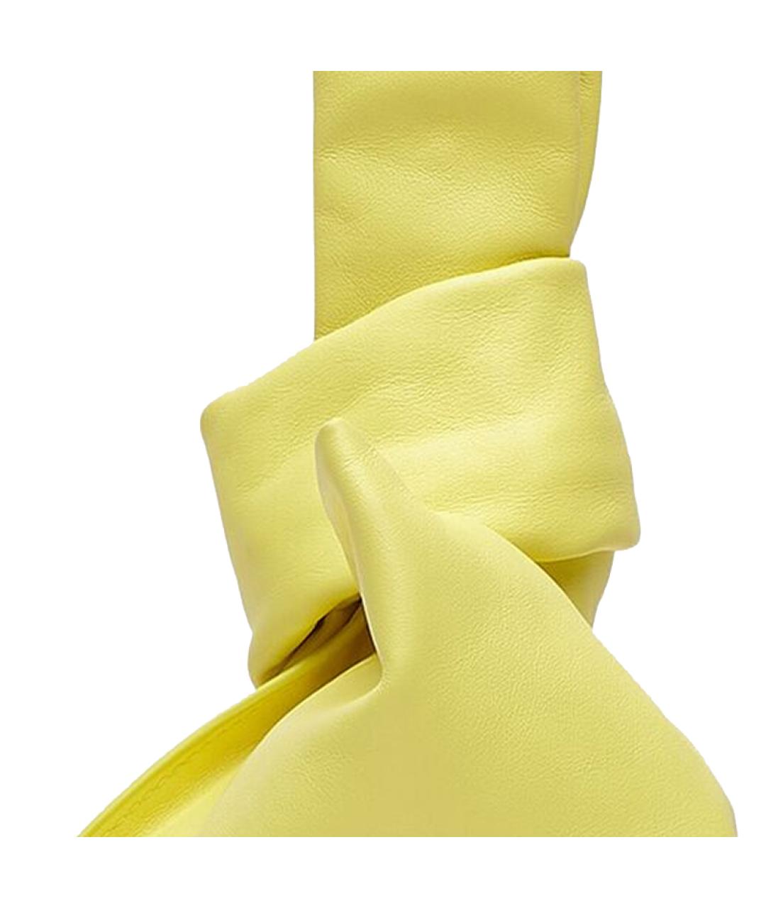 BOTTEGA VENETA Желтая кожаная сумка с короткими ручками, фото 3