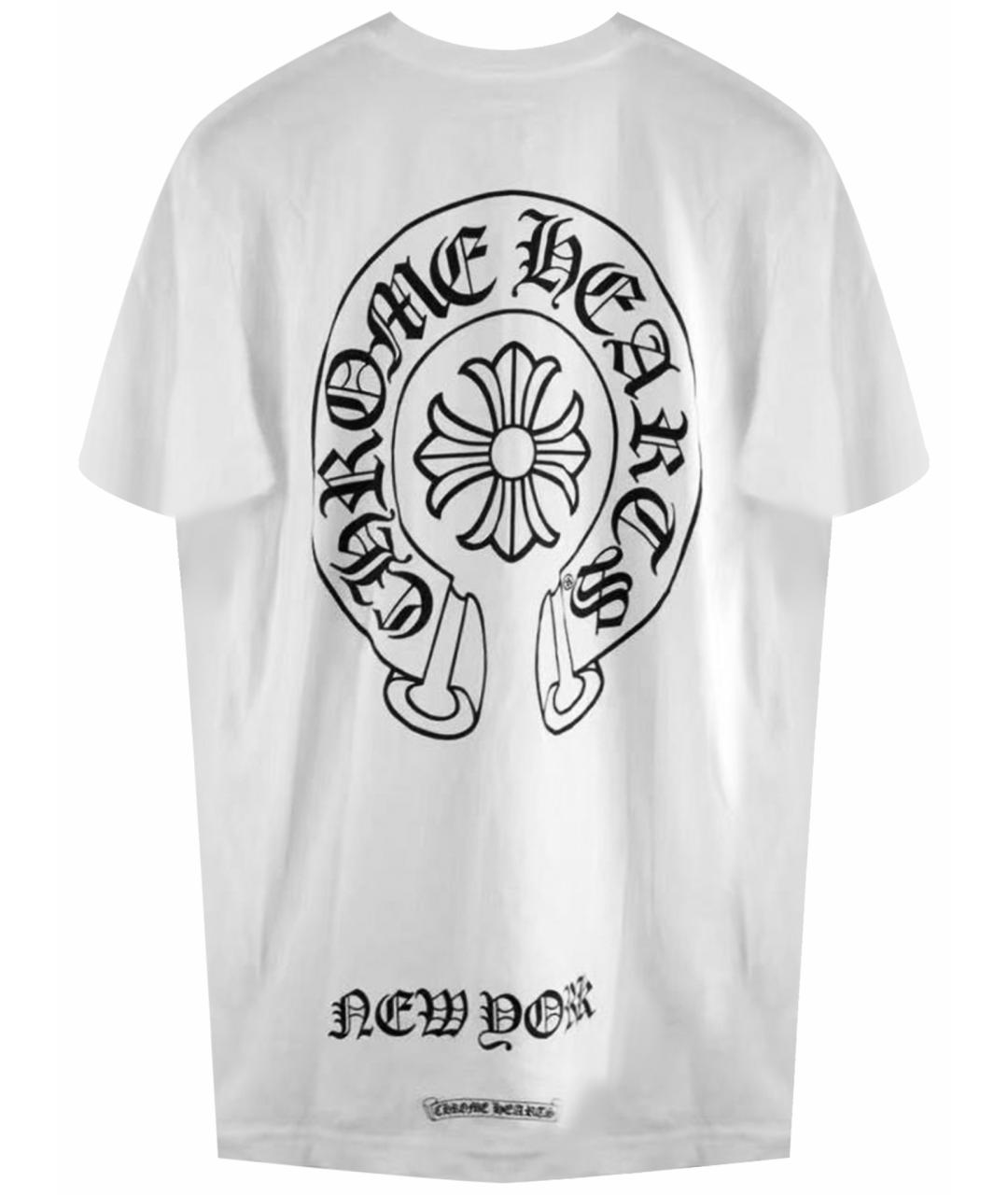 CHROME HEARTS Белая хлопковая футболка, фото 4