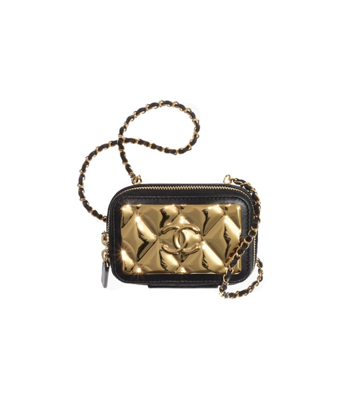 CHANEL Золотая сумка через плечо, фото 2