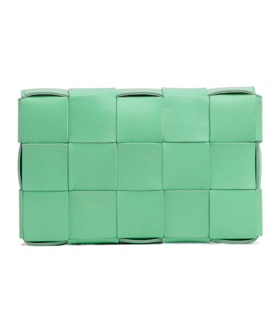 BOTTEGA VENETA Зеленая кожаная сумка через плечо, фото 3