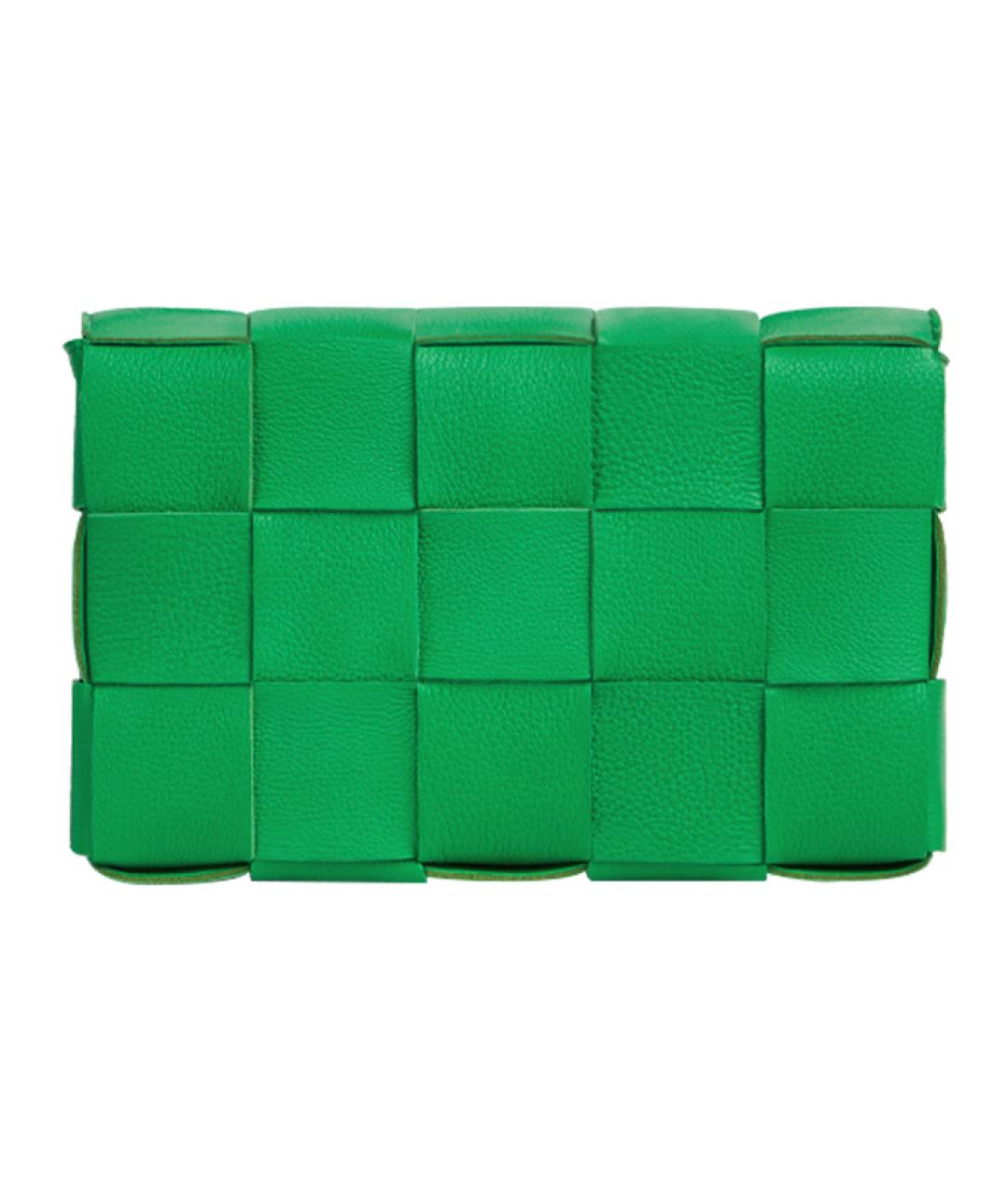 BOTTEGA VENETA Зеленая кожаная сумка через плечо, фото 2