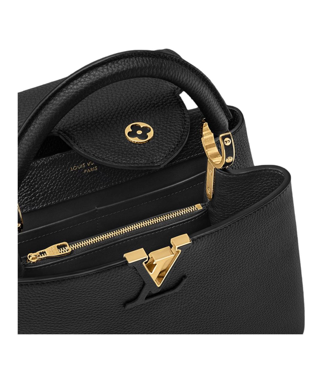 LOUIS VUITTON Черная сумка с короткими ручками, фото 6