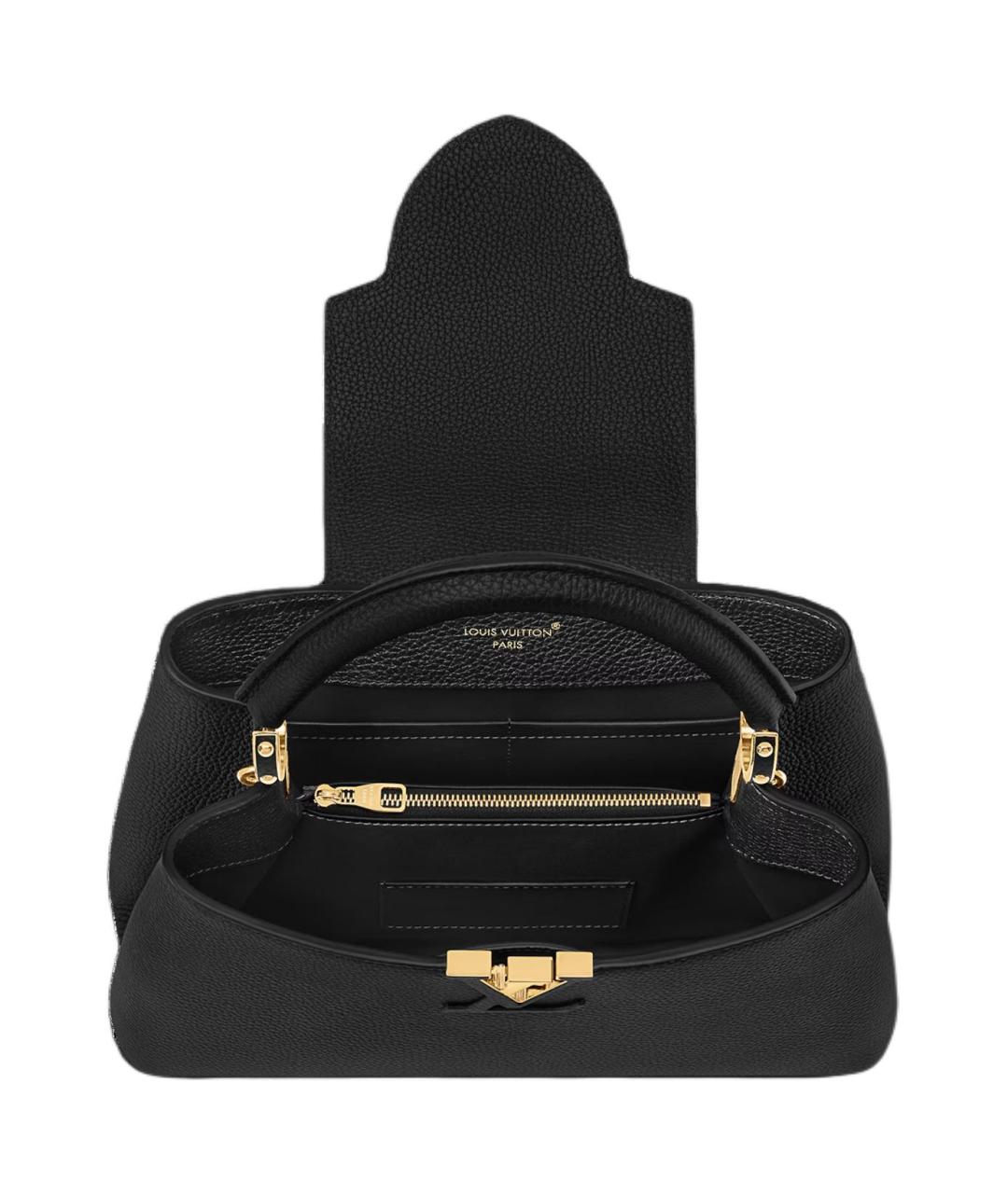 LOUIS VUITTON Черная сумка с короткими ручками, фото 4