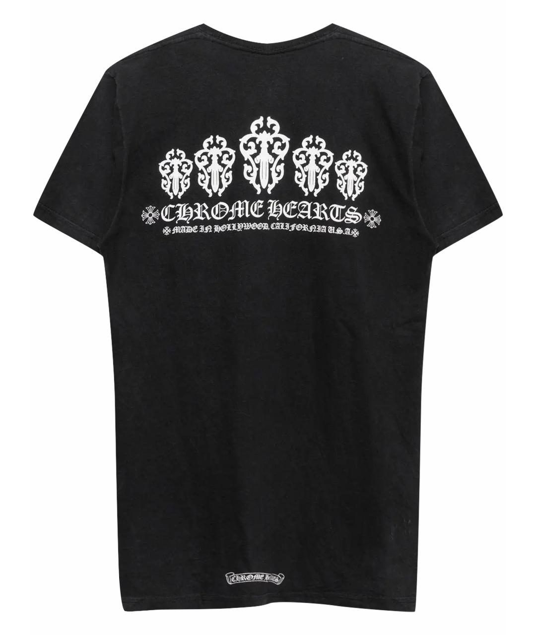 CHROME HEARTS Черная хлопковая футболка, фото 4