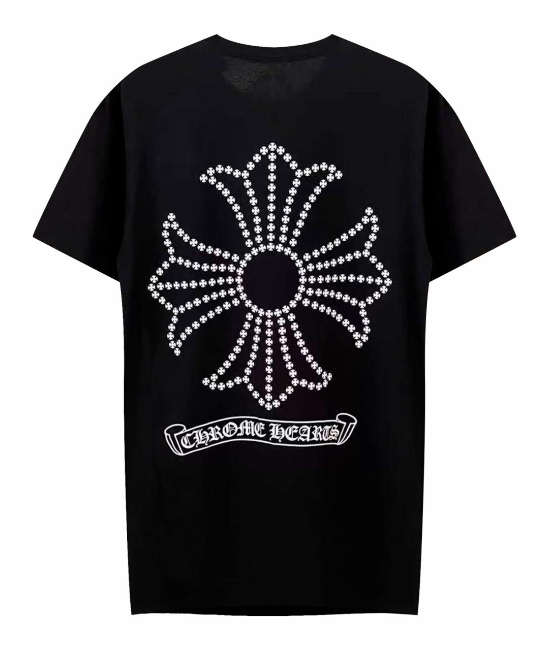 CHROME HEARTS Черная хлопковая футболка, фото 4