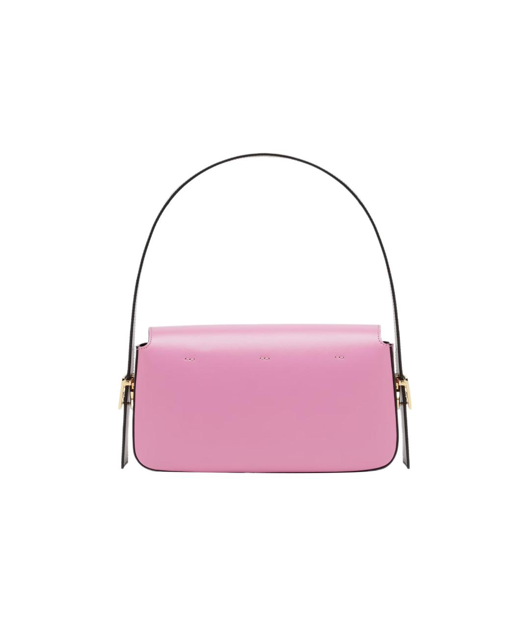 FENDI Розовая кожаная сумка через плечо, фото 4