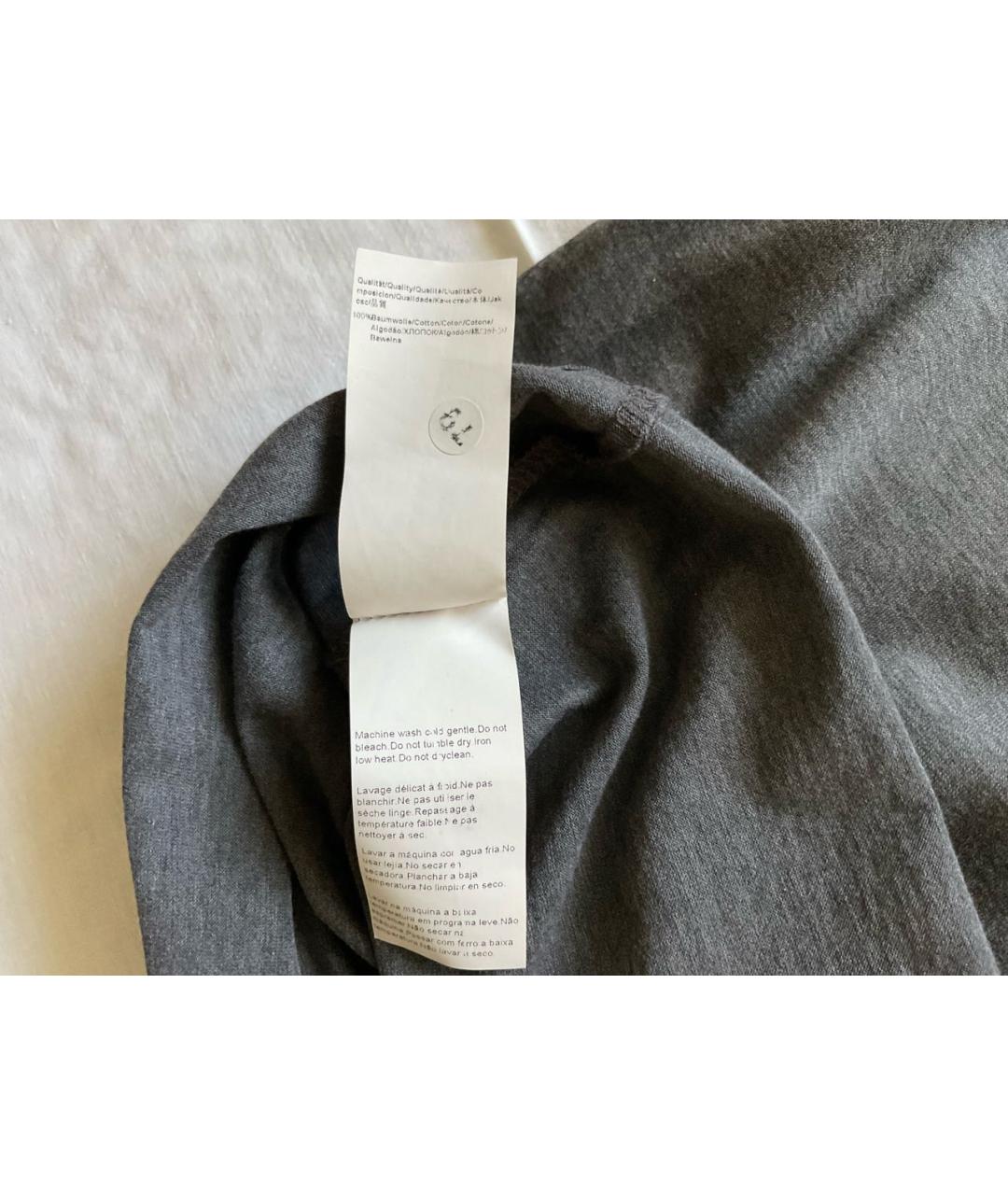 HUGO BOSS Серая хлопковая футболка, фото 6