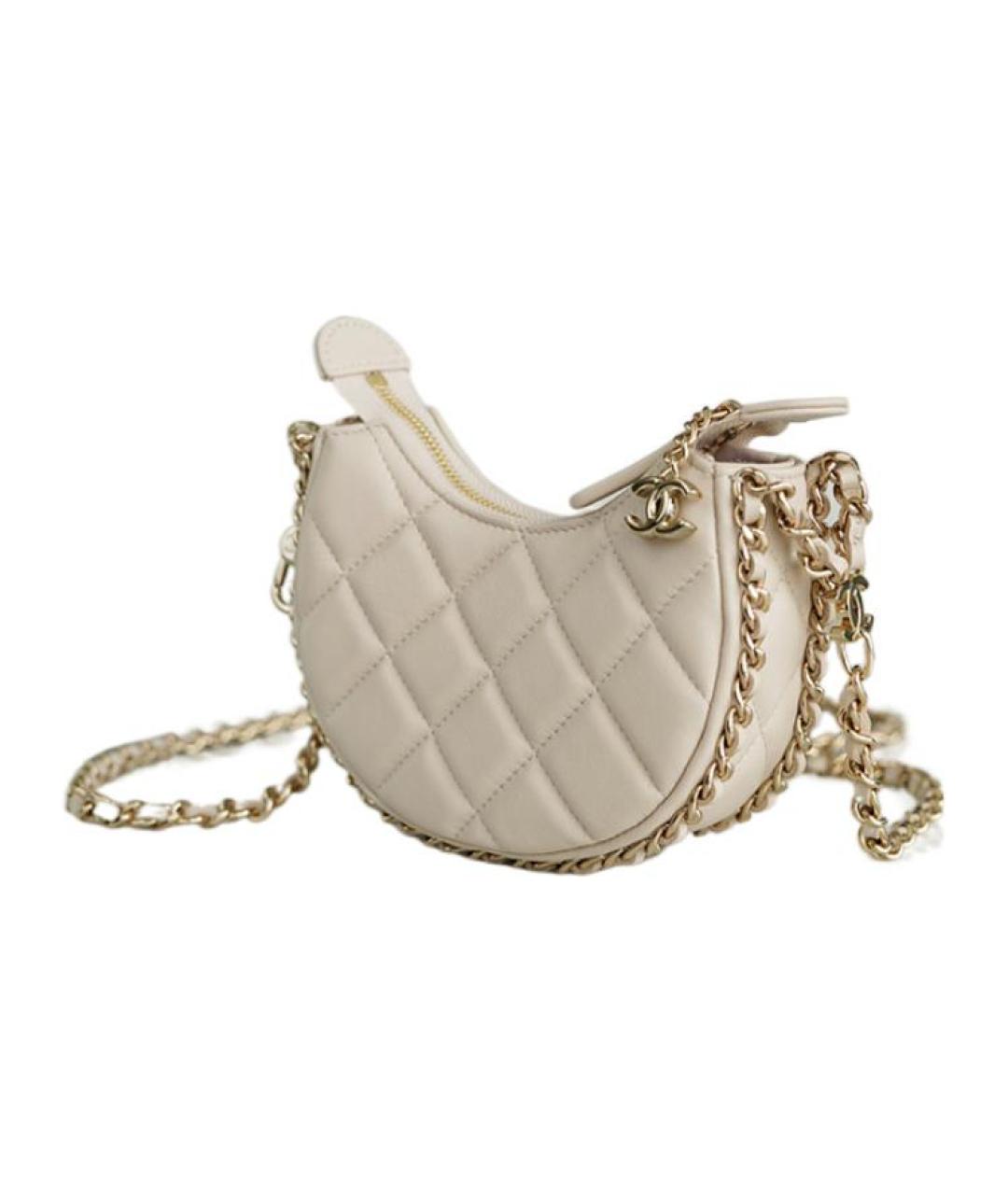CHANEL Бежевая сумка через плечо, фото 4