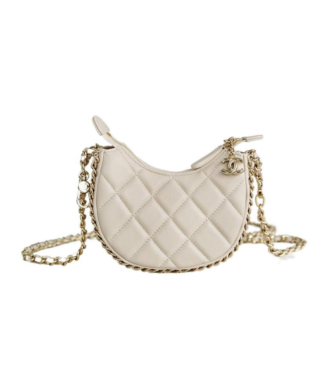 CHANEL Бежевая сумка через плечо, фото 3