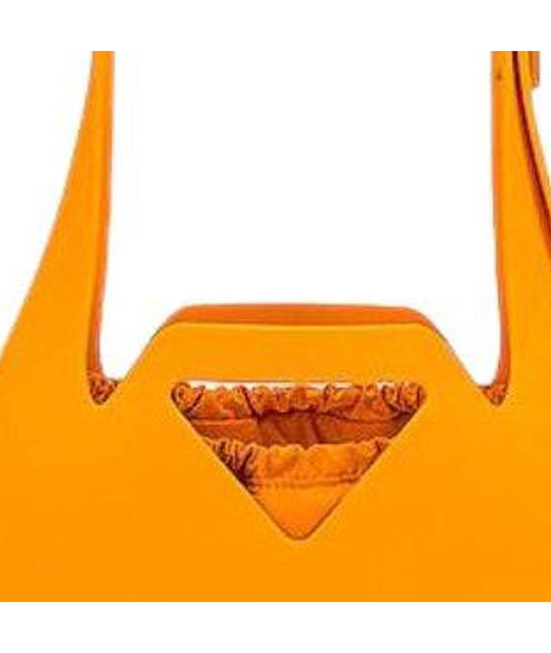 BOTTEGA VENETA Оранжевая кожаная сумка через плечо, фото 4