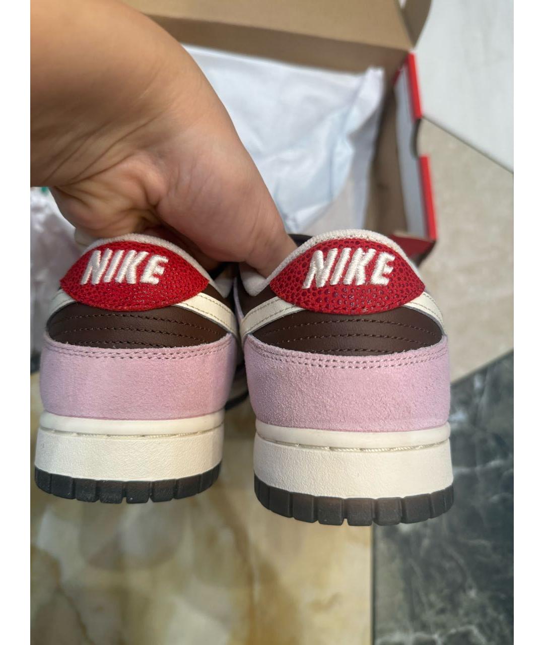 NIKE Розовые кожаные кроссовки, фото 5