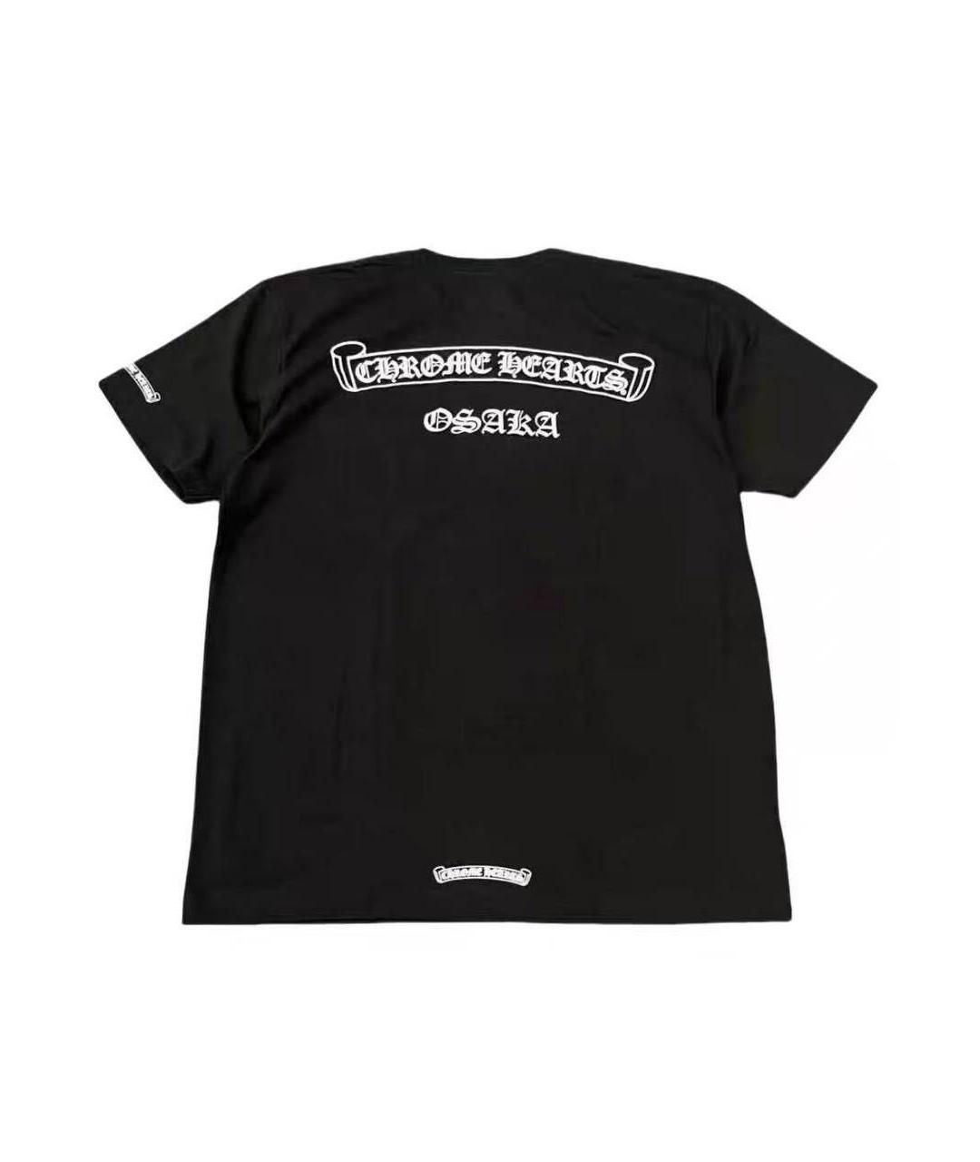 CHROME HEARTS Черная хлопковая футболка, фото 2