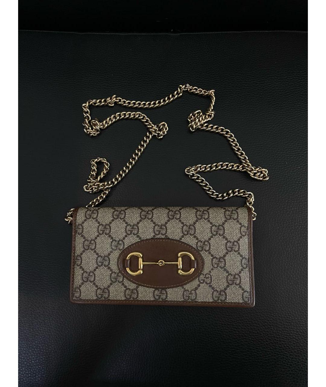 GUCCI Коричневая тканевая сумка через плечо, фото 2