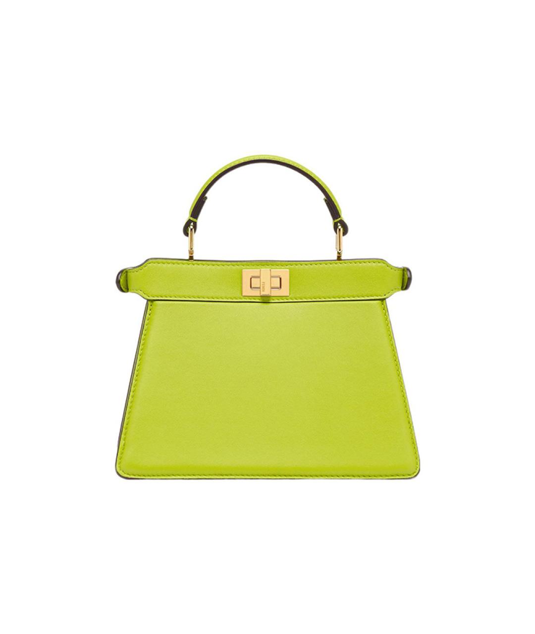 FENDI Зеленая кожаная сумка через плечо, фото 3