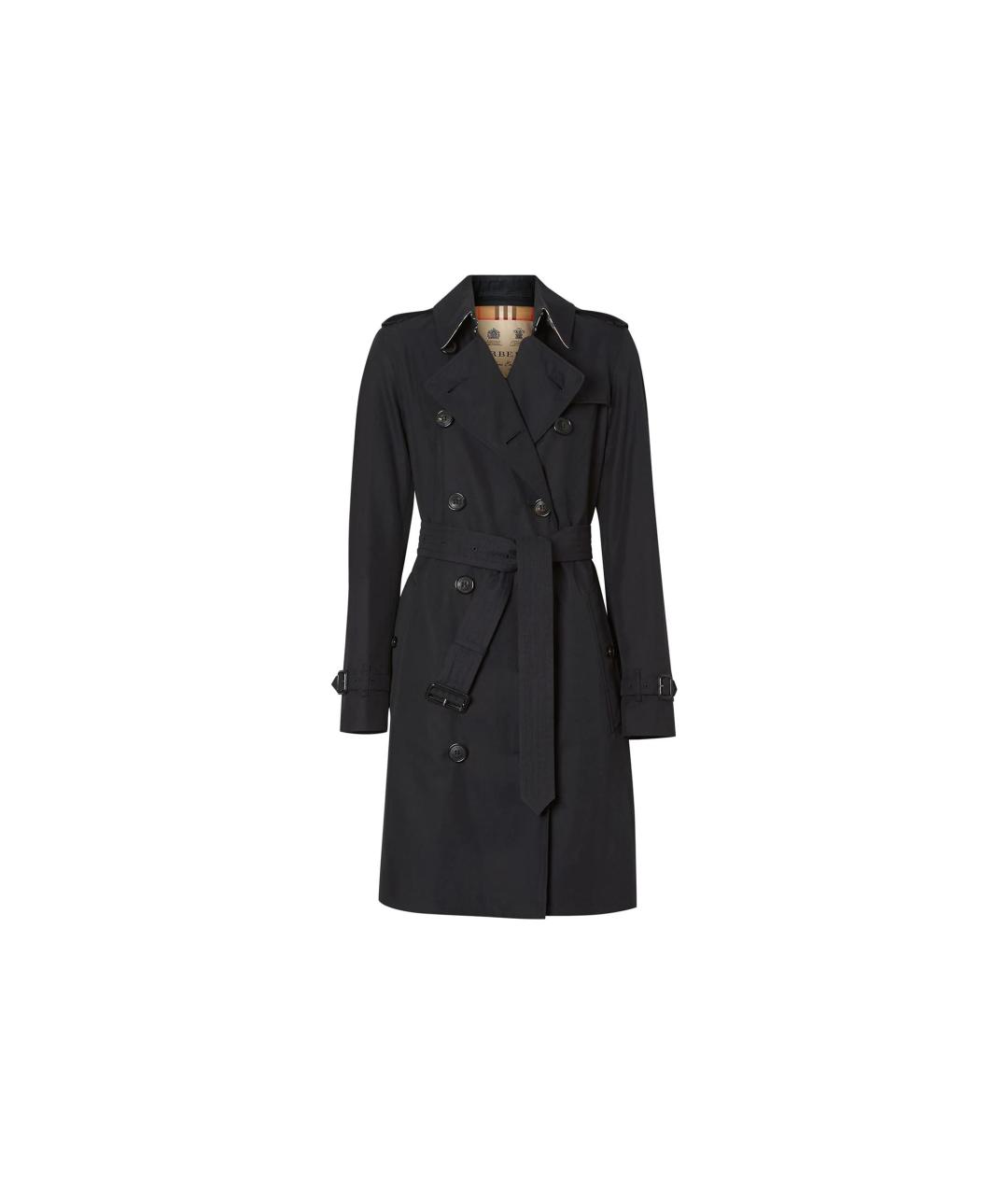 BURBERRY Черный хлопковый тренч/плащ, фото 1
