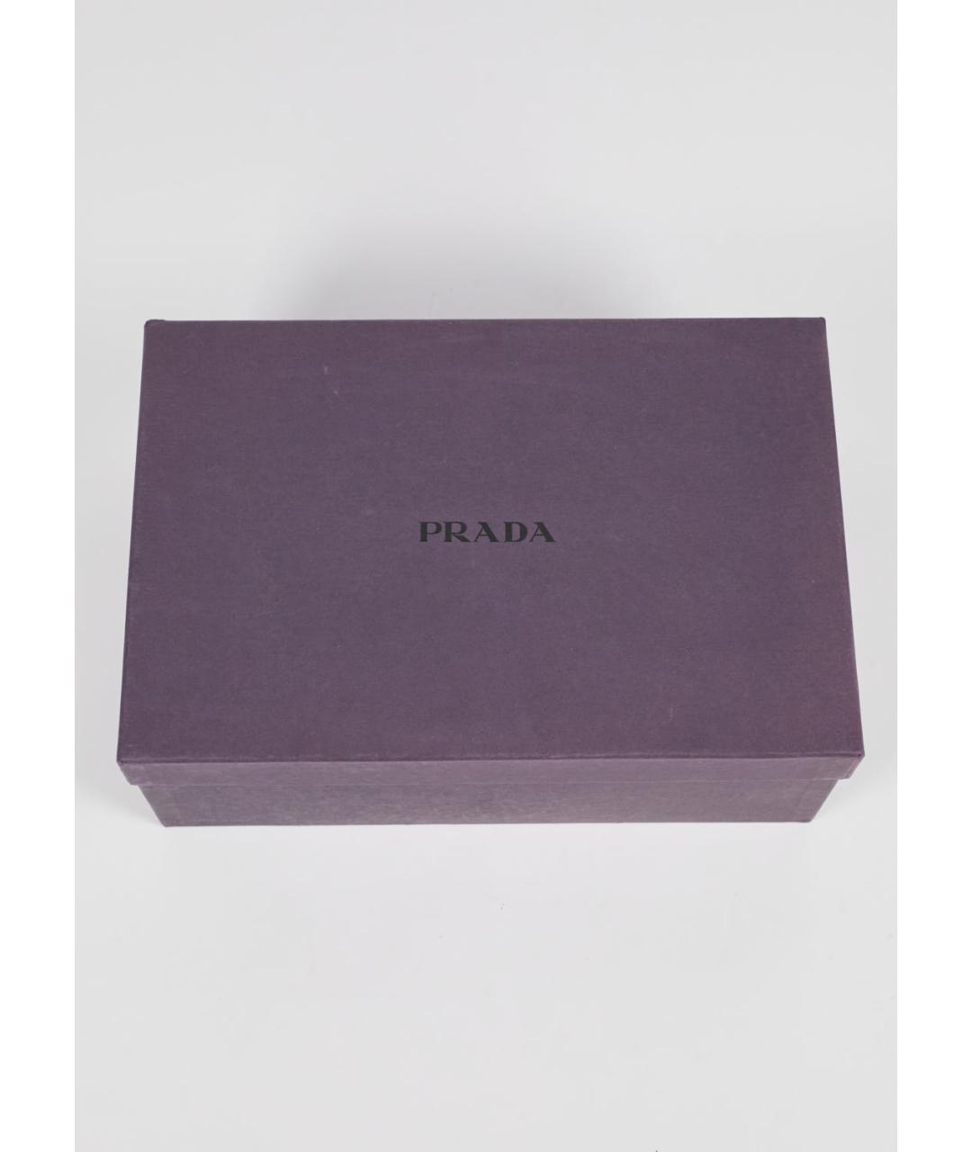 PRADA Черные кожаные босоножки, фото 7