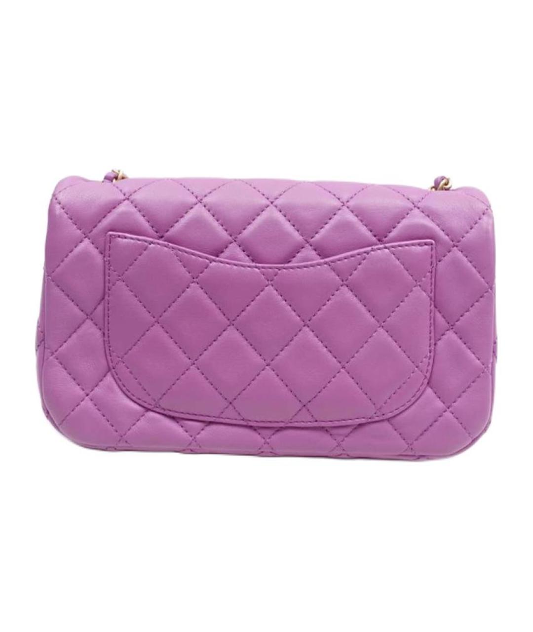 CHANEL Фиолетовая кожаная сумка через плечо, фото 2