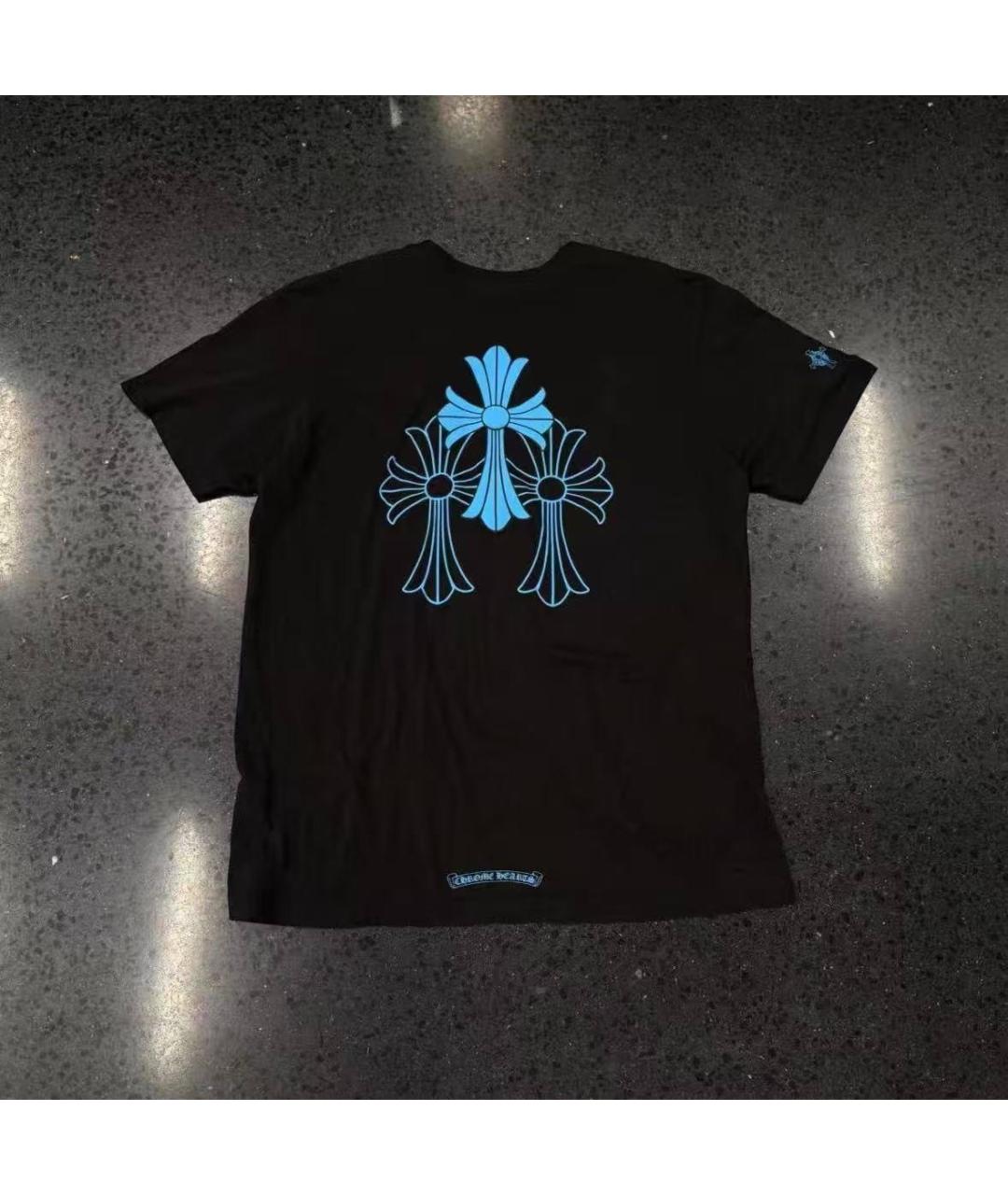 CHROME HEARTS Черная хлопковая футболка, фото 2
