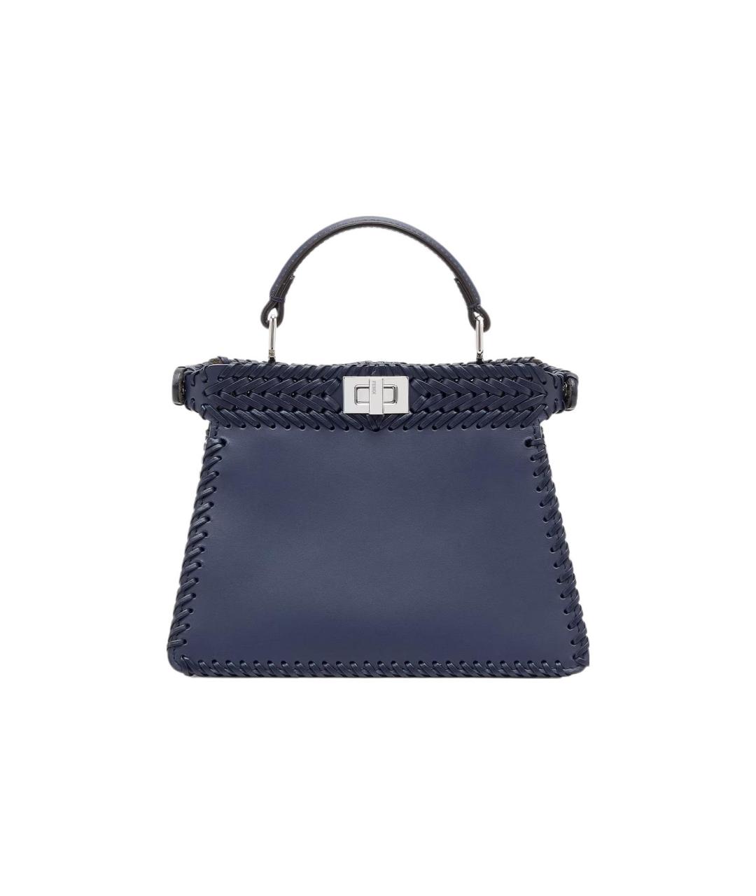 FENDI Темно-синяя сумка с короткими ручками, фото 3