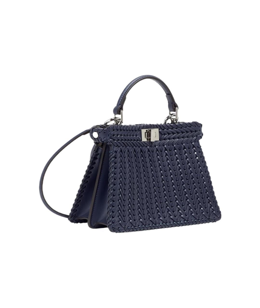 FENDI Темно-синяя сумка с короткими ручками, фото 2