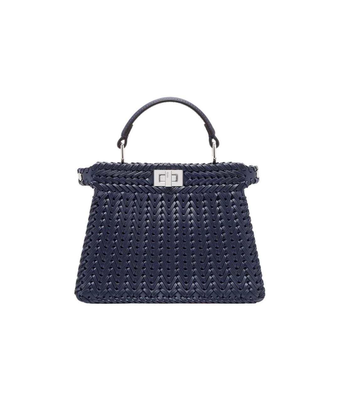 FENDI Темно-синяя сумка с короткими ручками, фото 1