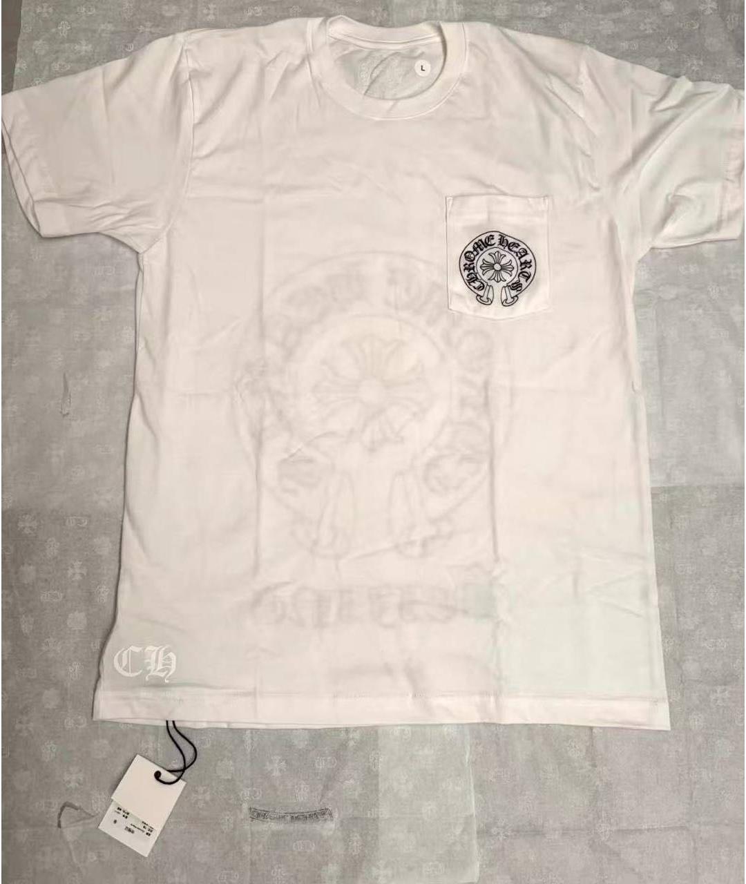 CHROME HEARTS Белая хлопковая футболка, фото 3