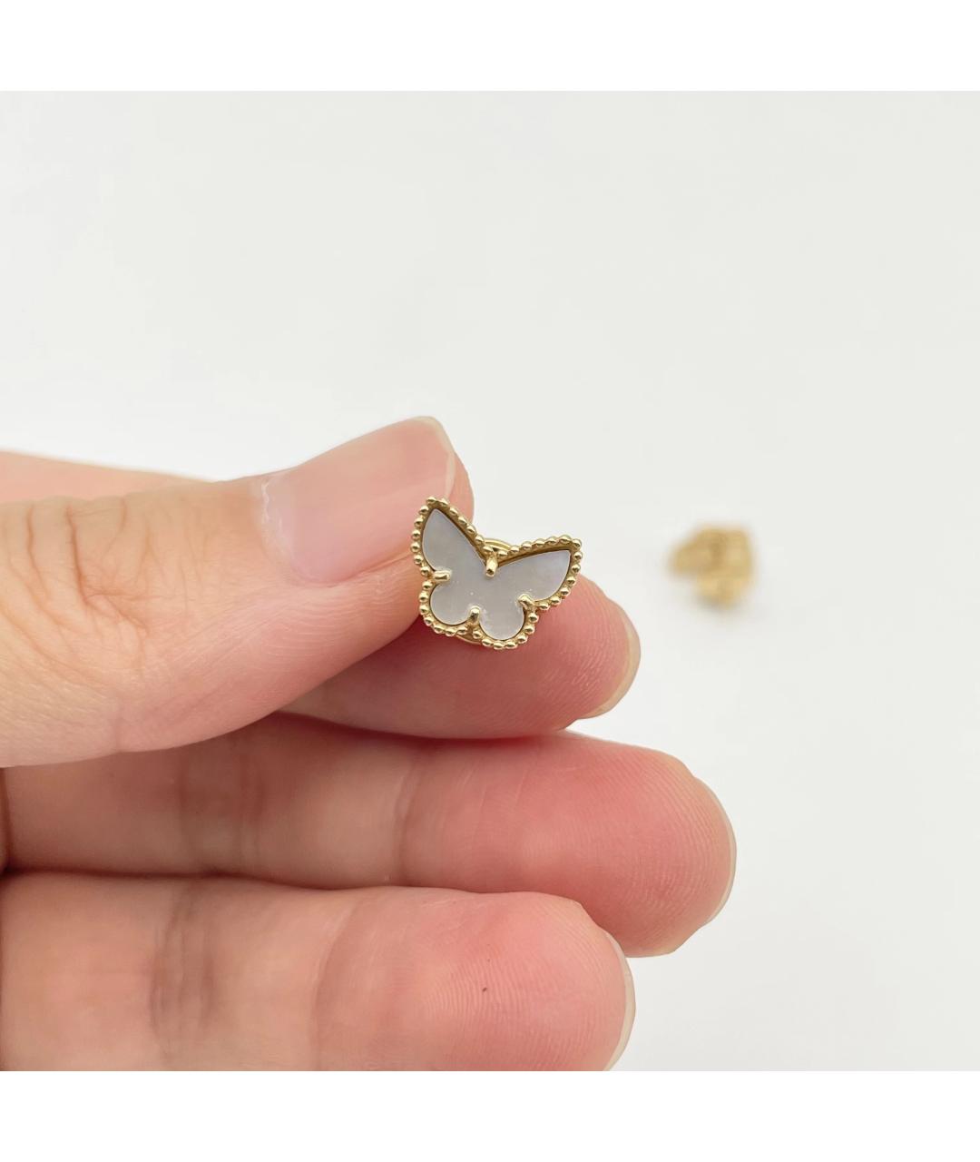 VAN CLEEF & ARPELS Белые серьги из желтого золота, фото 5