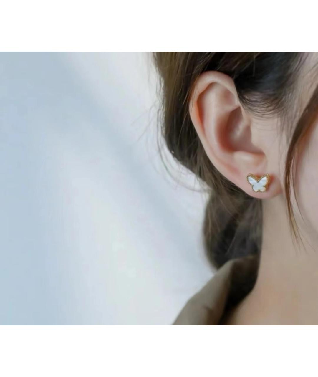 VAN CLEEF & ARPELS Белые серьги из желтого золота, фото 6