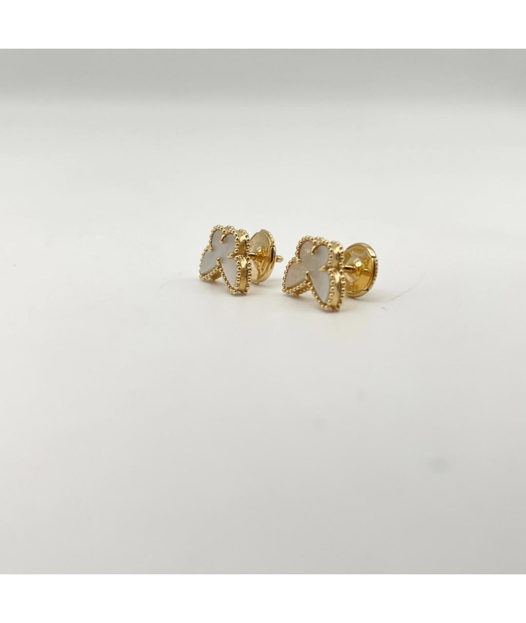 VAN CLEEF & ARPELS Белые серьги из желтого золота, фото 4