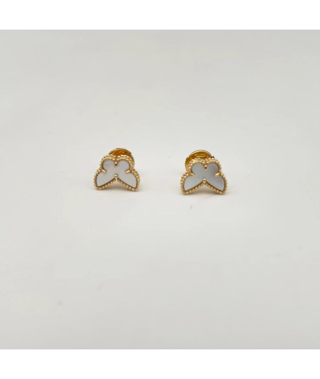 VAN CLEEF & ARPELS Белые серьги из желтого золота, фото 3