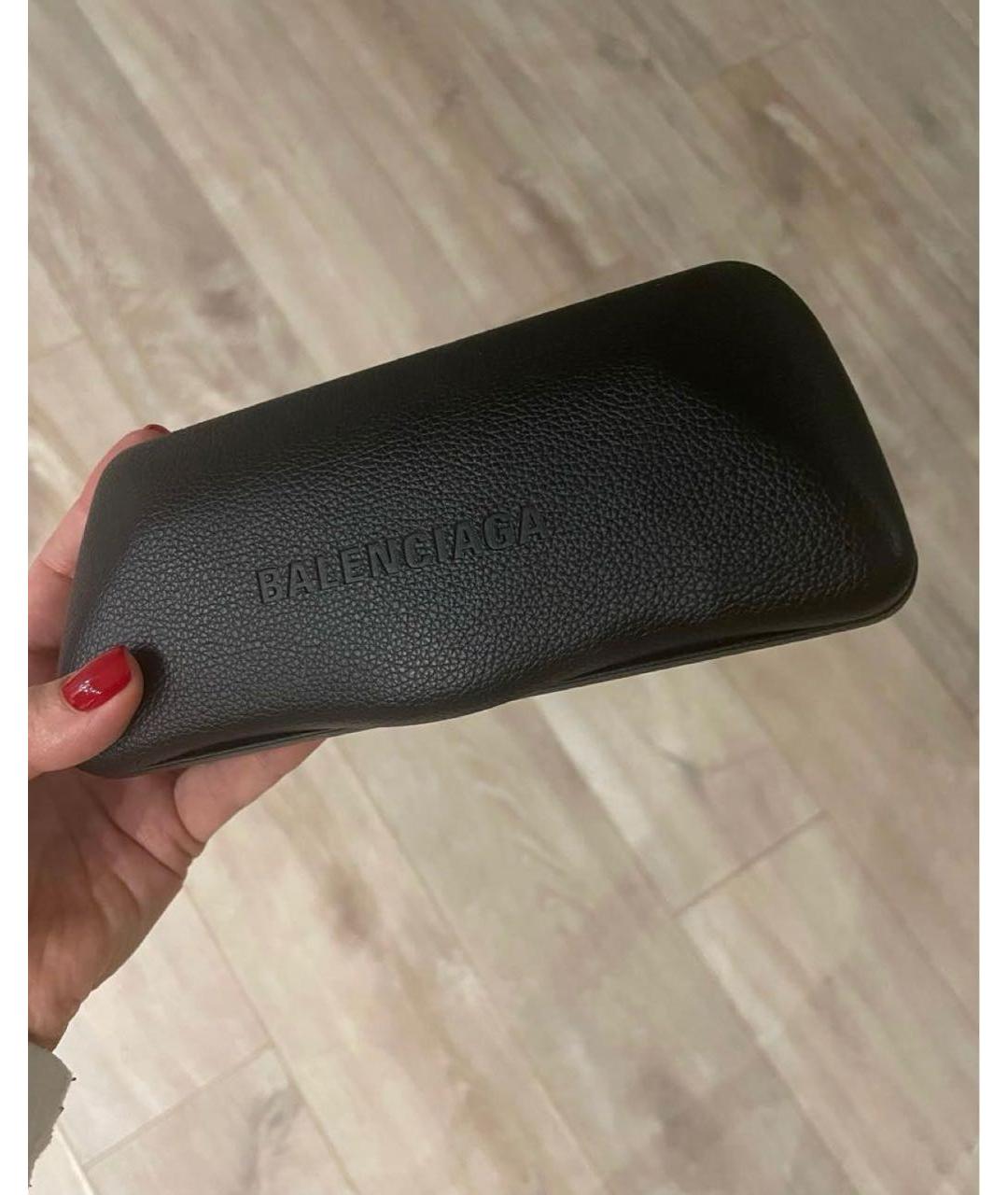 BALENCIAGA Серебряные пластиковые солнцезащитные очки, фото 4