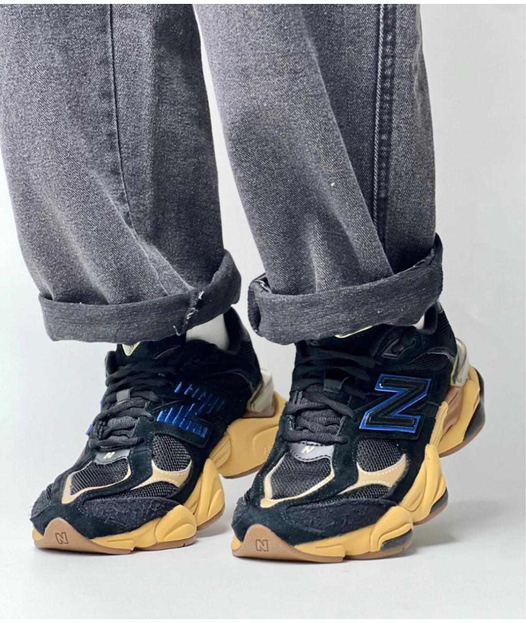 NEW BALANCE Черные замшевые низкие кроссовки / кеды, фото 6