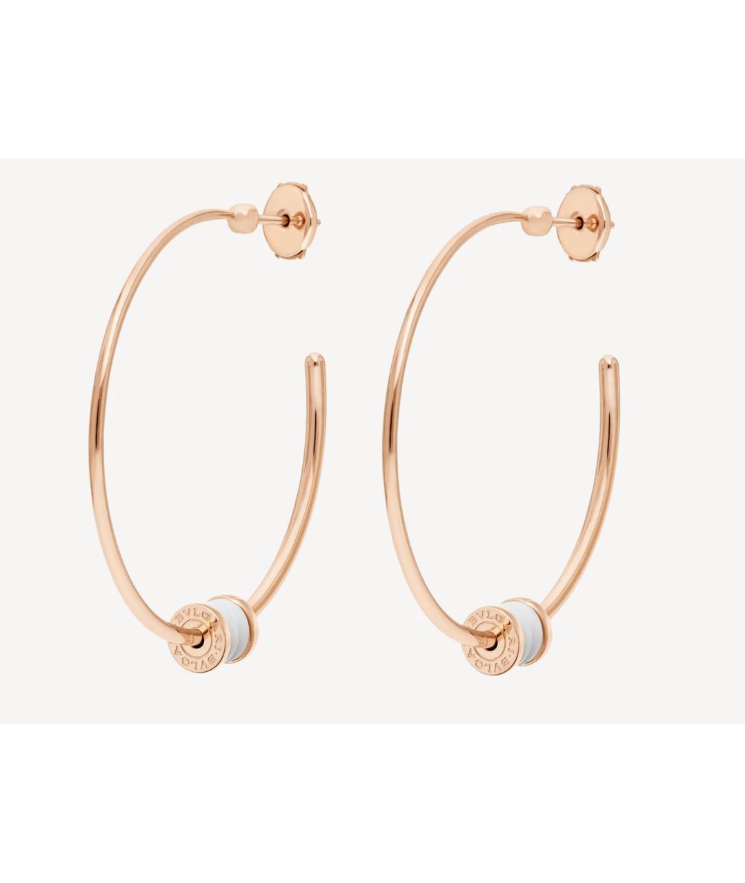BVLGARI Белые серьги из розового золота, фото 6