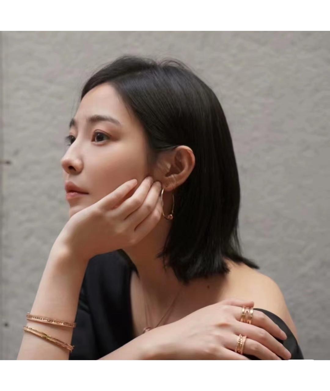 BVLGARI Белые серьги из розового золота, фото 5