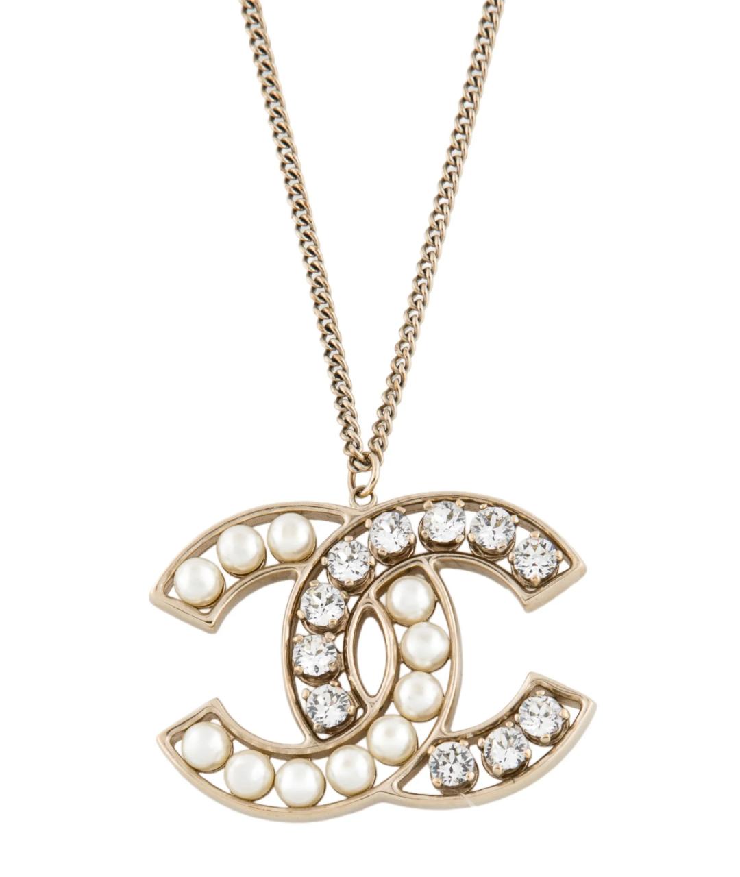 CHANEL Белая металлическая подвеска, фото 1