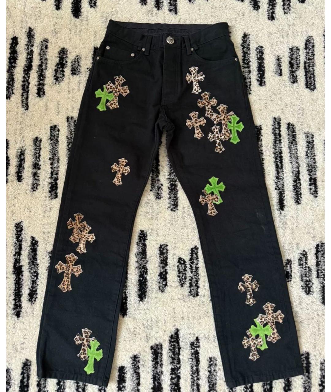 CHROME HEARTS Черные прямые джинсы, фото 3