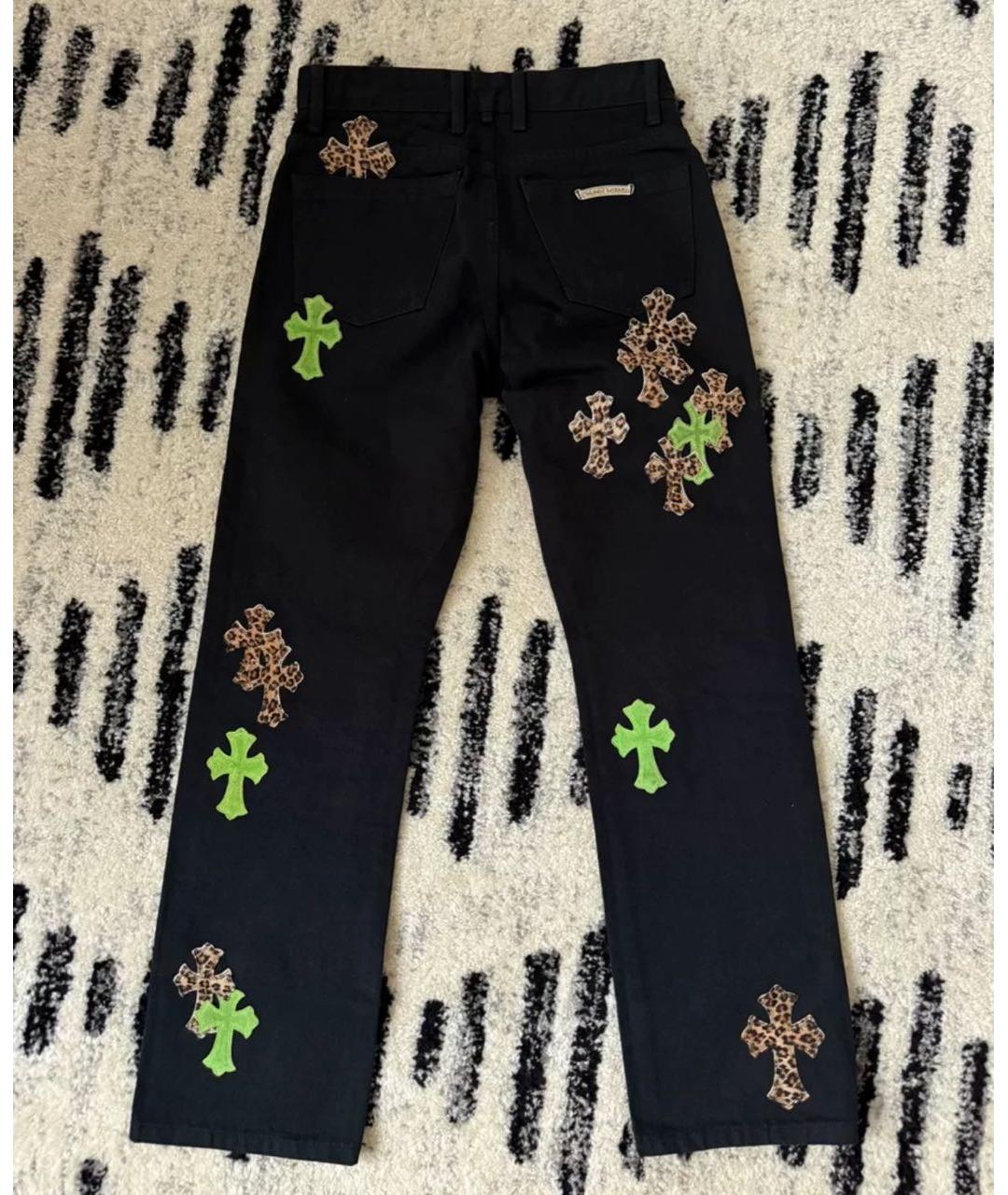 CHROME HEARTS Черные прямые джинсы, фото 2