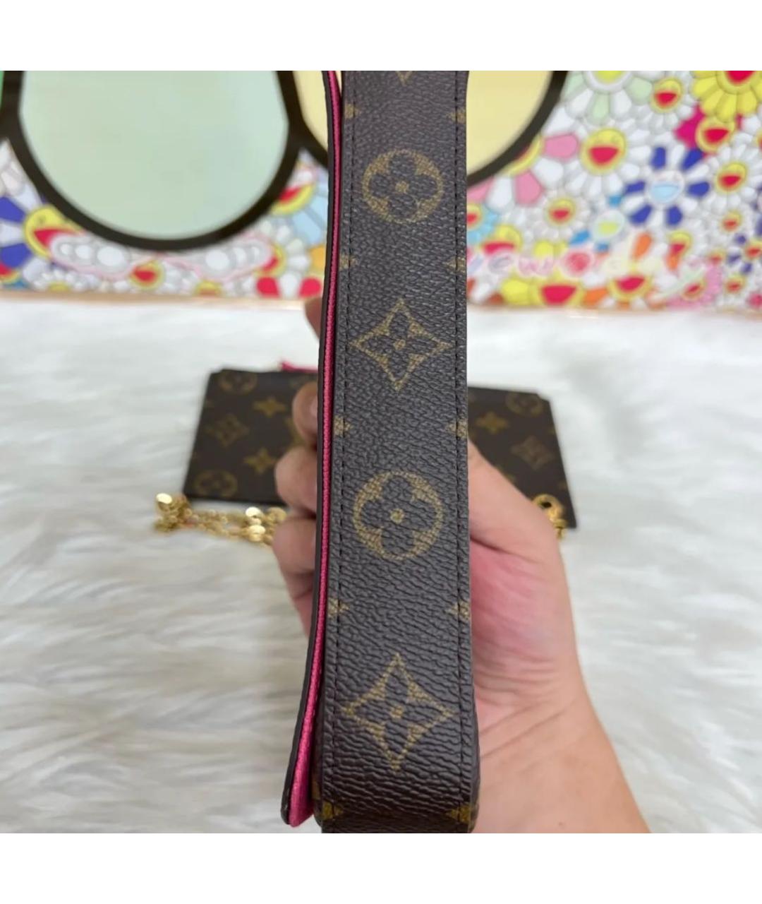 LOUIS VUITTON Коричневая кожаная сумка через плечо, фото 4