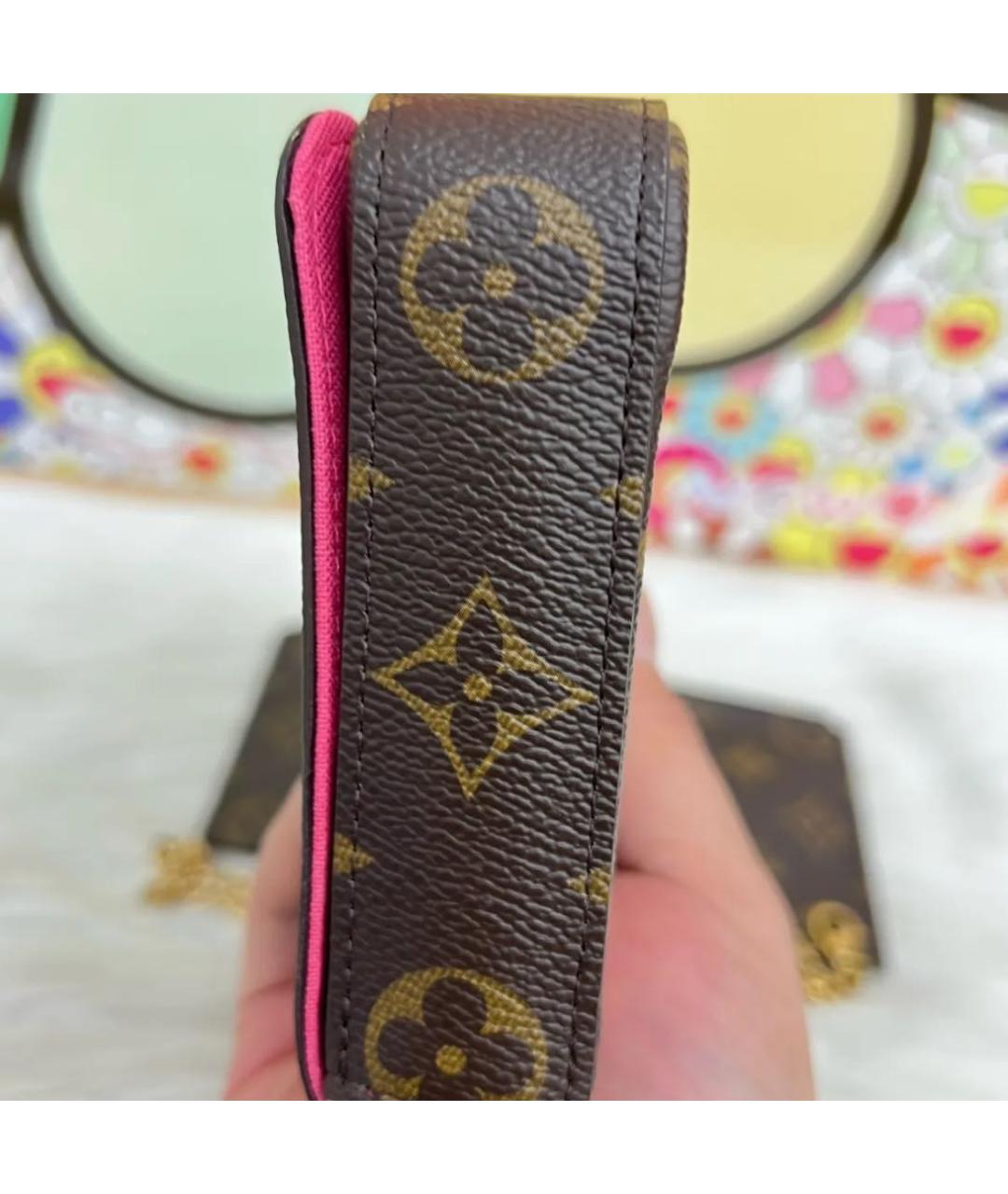LOUIS VUITTON Коричневая кожаная сумка через плечо, фото 3