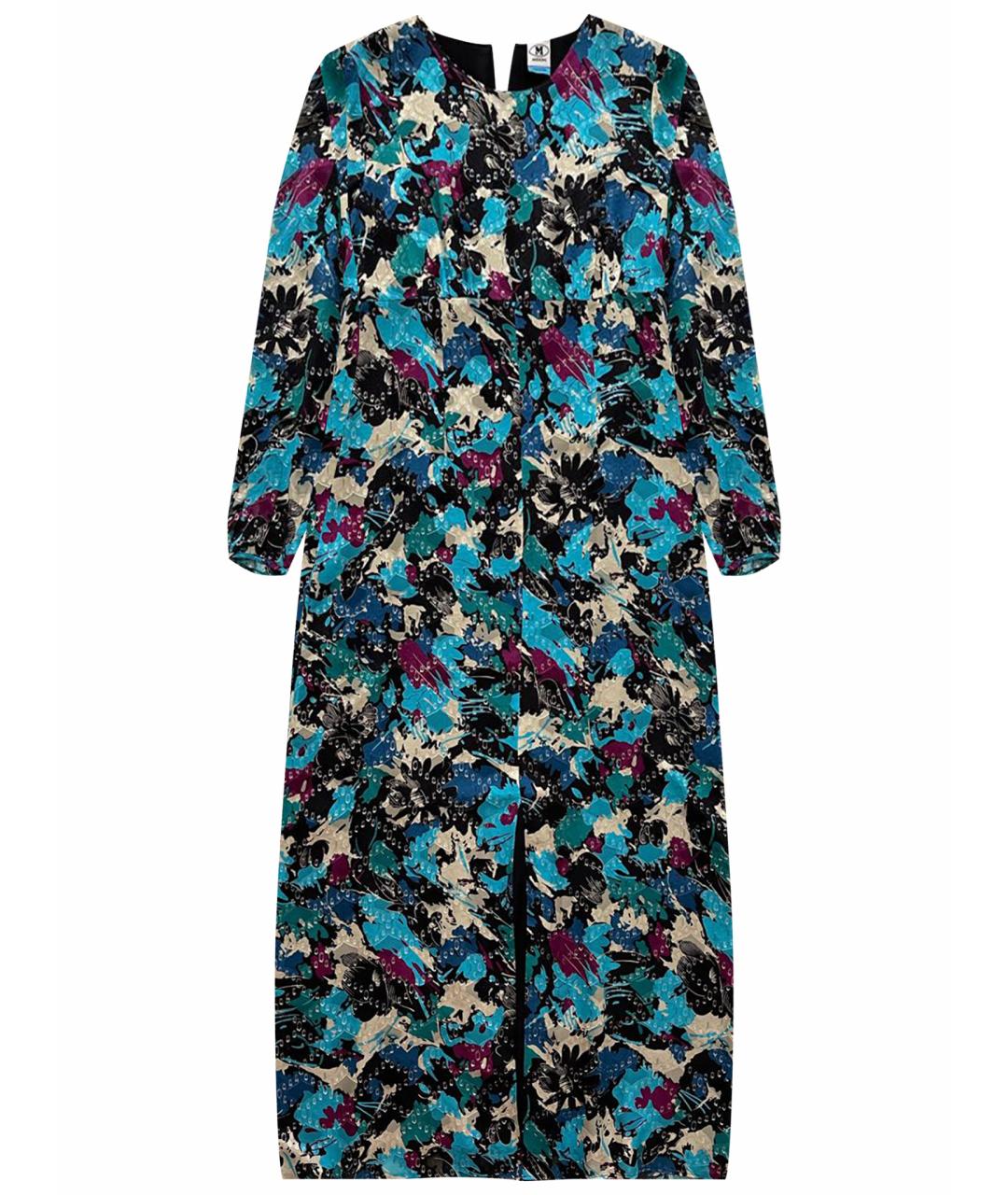 M MISSONI Мульти шелковое коктейльное платье, фото 1